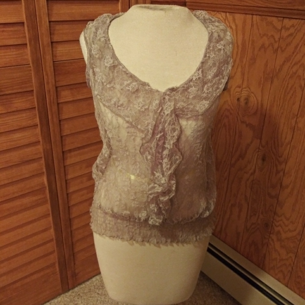 Charlotte Russe Lacey Sleeveless